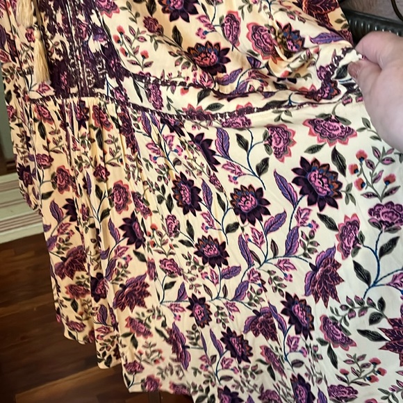 NWT Torrid Top Boho Floral Long Ballon Sleeve Top Embroidered Sz 5 - Picture 6 of 16